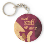 Savoring Wine Keychain
