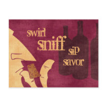 Savoring Wine Postcard