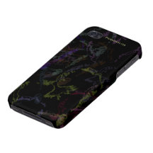 Savvy iPhone 4 case - Lightning Storm on Black