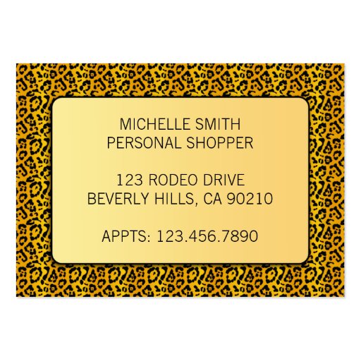 Savvy Shopper African American Business Card (back side)