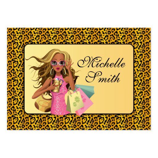 Savvy Shopper Chubby Business Card (front side)