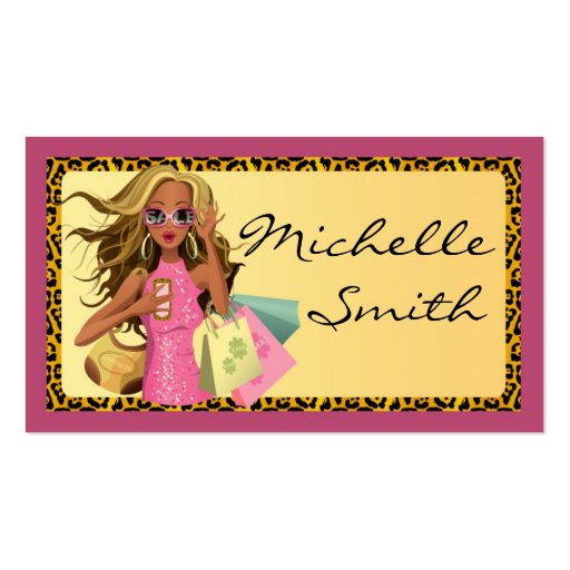 Savvy Shopper Personal Shopper Business Card 2 (front side)