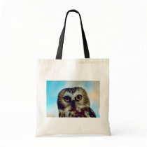 Saw-whet owl tote bag