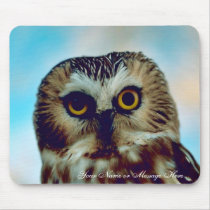Saw-whet owl mousepad