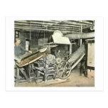 Sawmill Workers Magic Lantern Slide Postcard