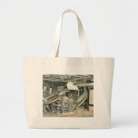 Sawmill Workers Magic Lantern Slide Tote Bag