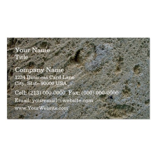 Sawn limestone block detail texture business card templates (front side)