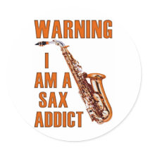 Sax Addict stickers by MarchingBand Sax Addict stickers