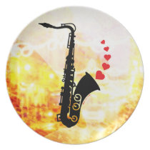 Sax and Love plates