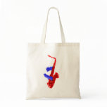 Sax design two hands red and blue version bags