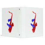 Sax design two hands red and blue version binders