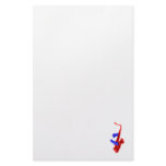 Sax design two hands red and blue version stationery