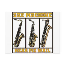 Máquina do saxofone cartões postais