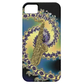 Sax Notes Golden Swirl Metallic Rainbow Notes Case