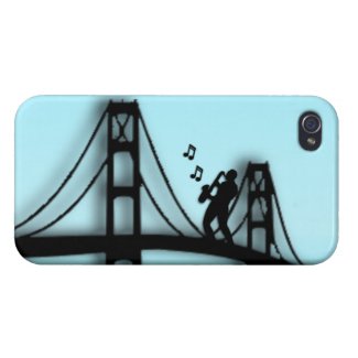 Sax Player on Bridge 4s iPhone 4/4S Case