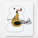 Sax with Snowman Mousepad mousepad