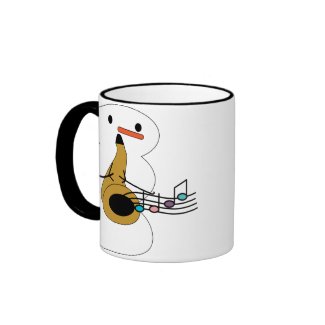 Sax with Snowman Mug