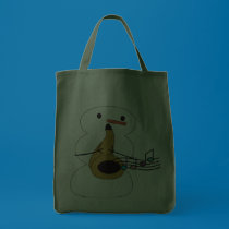 Sax With Snowman Tote Bag bags