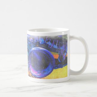sax yellow blue grunge scratch music design mug