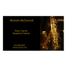 Saxaphone Business Card