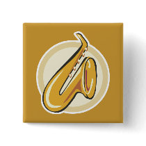 saxaphone pinback buttons