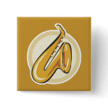 saxaphone pinback buttons