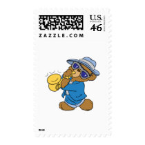 Saxaphone Jazz Blues Bear Postage Stamp