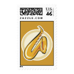 saxaphone postage stamp