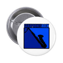 Saxaphone Rock #2 Pinback Buttons