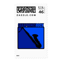 Saxaphone Rock #2 Postage Stamps