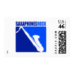 Saxaphone Rock Postage Stamps