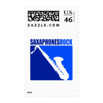 Saxaphone Rock Postage Stamp