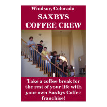 Saxbys Coffee Crew posters