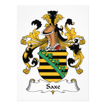 Saxe Family Crest Custom Announcement