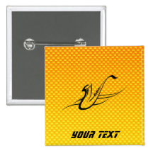 Saxofón amarillo-naranja pins