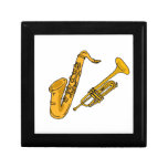Saxofón de los CF y caja de regalo de la trompeta