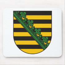 Saxony (Sachsen) Coat of Arms Mousepad by FlagTshirts Saxony (Sachsen) Coat of Arms Mousepad