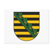 Saxony (Sachsen) Coat of Arms Postcard by FlagTshirts Saxony (Sachsen) Coat of Arms Postcard