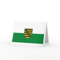 Saxony (Sachsen) Flag Greeting Card by FlagTshirts Saxony (Sachsen) Flag Greeting Card