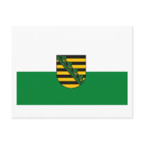 Saxony (Sachsen) Flag Postcard by FlagTshirts Saxony (Sachsen) Flag Postcard