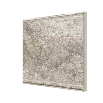 Saxony, Thuringen and neighboring Countries Stretched Canvas Print