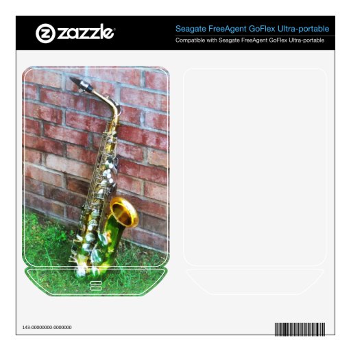 Saxophone Against Brick FreeAgent GoFlex Decal