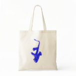 Saxophone and hands, blue version bags