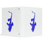 Saxophone and hands, blue version binder