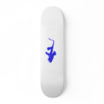 Saxophone and hands, blue version custom skateboard