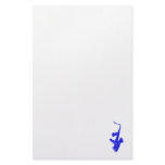 Saxophone and hands, blue version personalized stationery