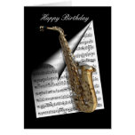 Saxophone and Music sheet Card
