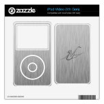 Saxophone; Brushed metal-look iPod Video 5G Skins