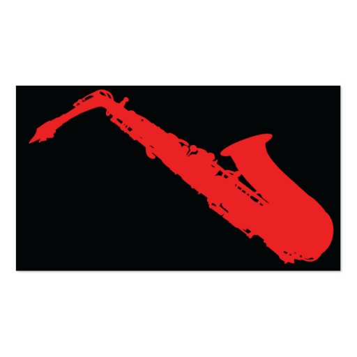 Saxophone - Business Business Card Templates (back side)