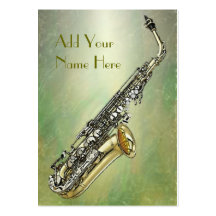 Saxophone Business Card Template